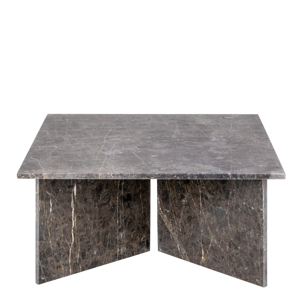 Vega Coffee Table with Marron Marble Top 140cm