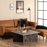 Vega Coffee Table with Marron Marble Top 140cm