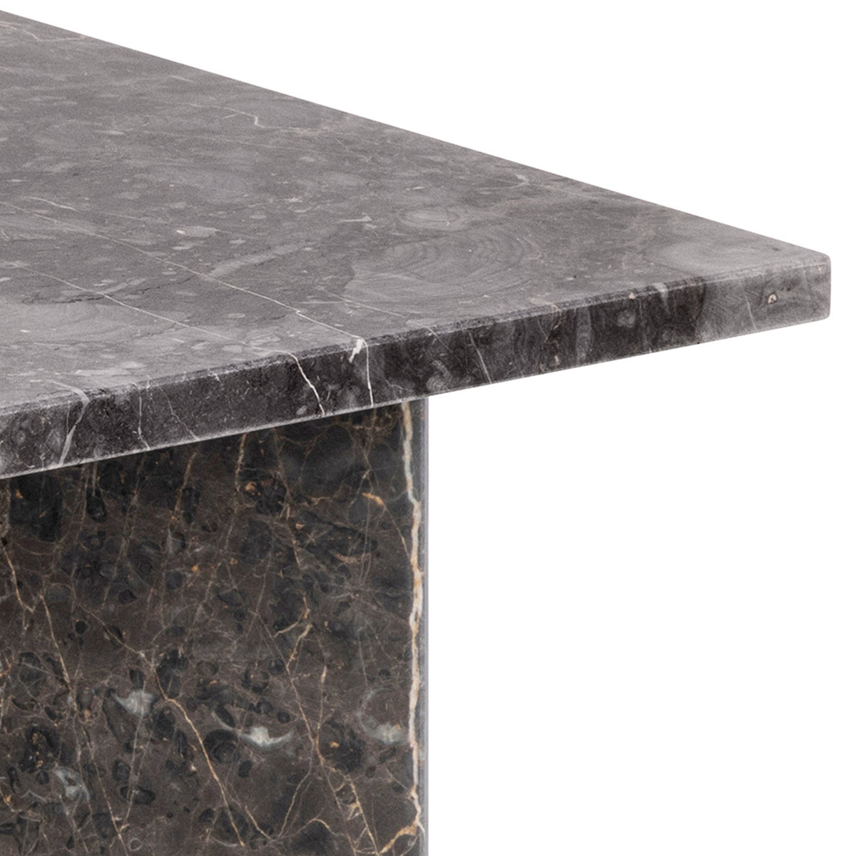 Vega Coffee Table with Marron Marble Top 140cm