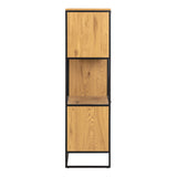 Swindon Bookcase with 2 Doors, 3 drawers and 1 Shelves in Black