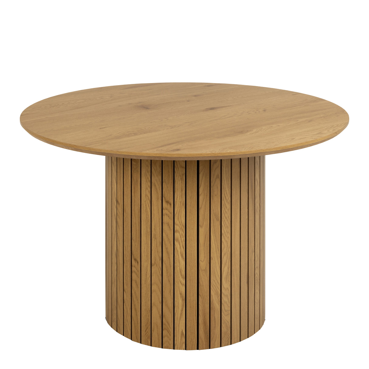 Yale Dining Table in Oak 120x75cm includes 4 Adele Fabric Dining Chairs in Grey
