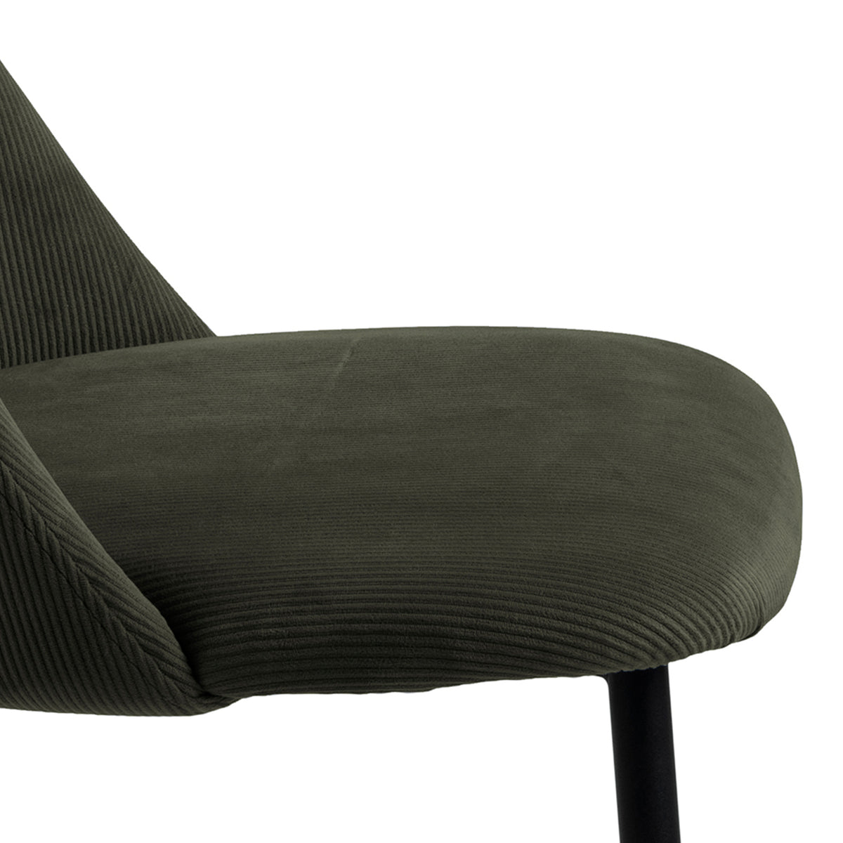 Yale Dining Table in Oak 120x75cm includes 4 Ines Dining Chairs in Olive Green