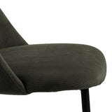 Yale Dining Table in Oak 120x75cm includes 4 Ines Dining Chairs in Olive Green