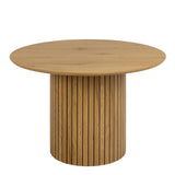 Yale Dining Table in Oak 120x75cm includes 4 Ines Dining Chairs in Olive Green
