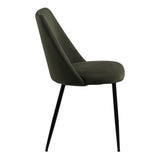 Yale Dining Table in Oak 120x75cm includes 4 Ines Dining Chairs in Olive Green