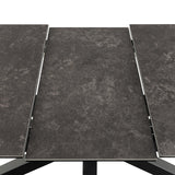 Heaven Extendable Dining Table with Ceramic Black Top 168cm