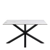 Heaven Dining Table with Ceramic White Top 135cm