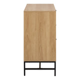 Albany Chest of 3 Drawers in Oak/Black Legs