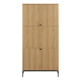 Albany Wardrobe 4 Doors in Black/Oak