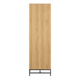 Albany Wardrobe 4 Doors in Black/Oak