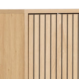 Albany Shoe Cabinet 3 Flip Down Doors in Oak/Black Legs