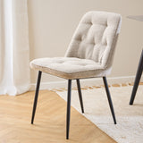 Wicklow Rectangular Dining Table in Grey/Black 140x75cm includes 4 Brooke Dining Chair in Monza Beige
