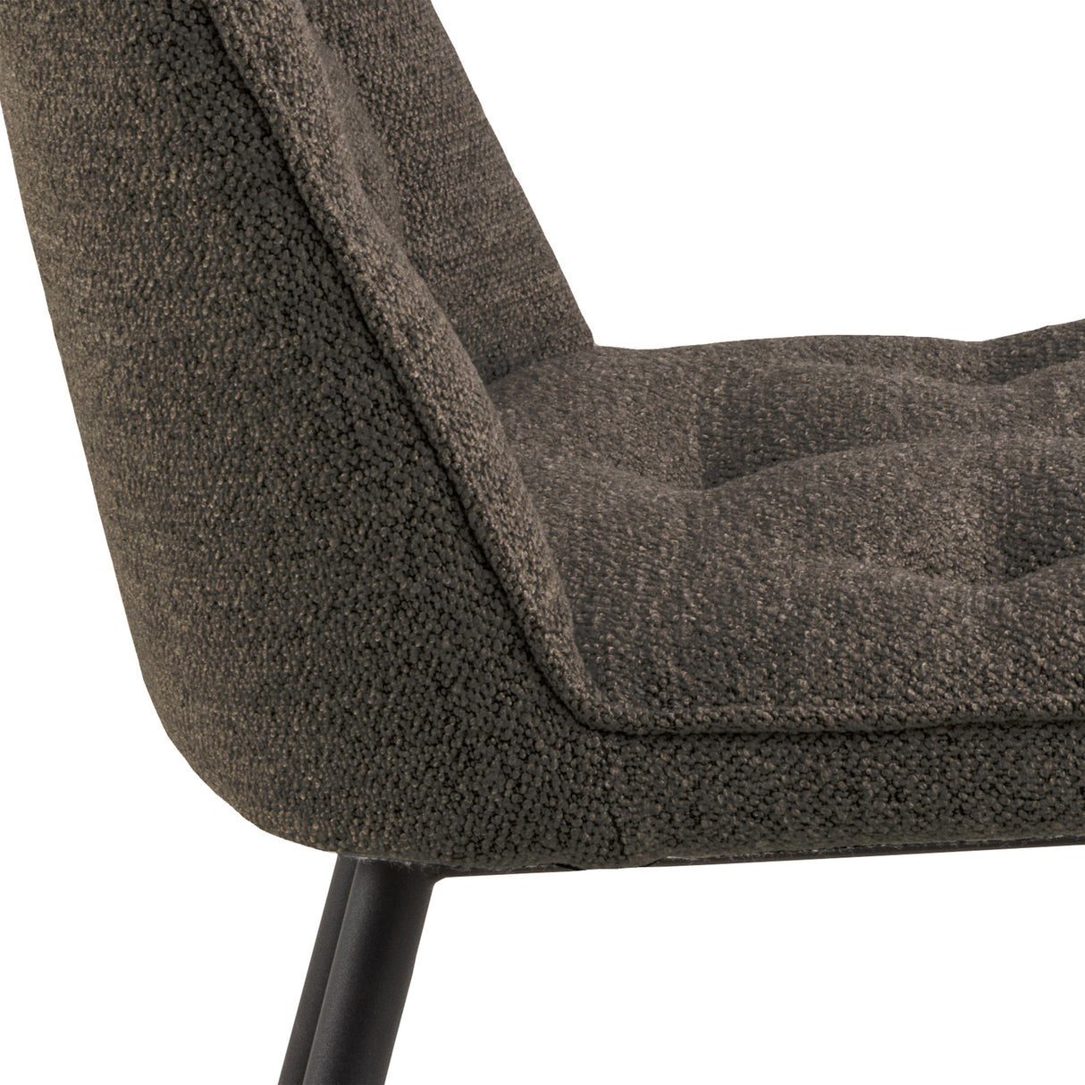 Wicklow Rectangular Dining Table in Grey/Black 140x75cm includes 4 Brooke Dining Chair in Taupe