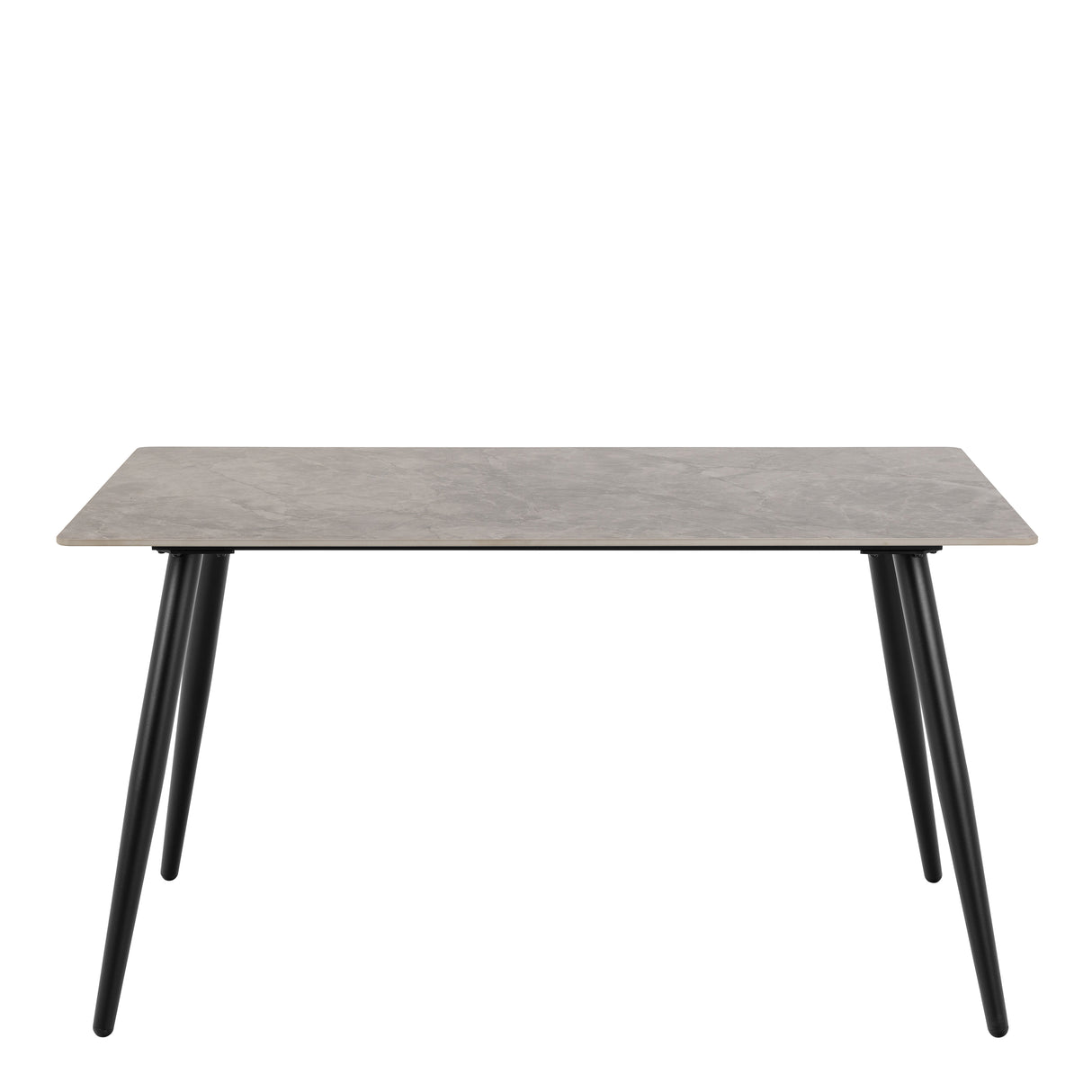 Wicklow Rectangular Dining Table in Grey/Black 140x75cm includes 4 Brooke Dining Chair in Taupe