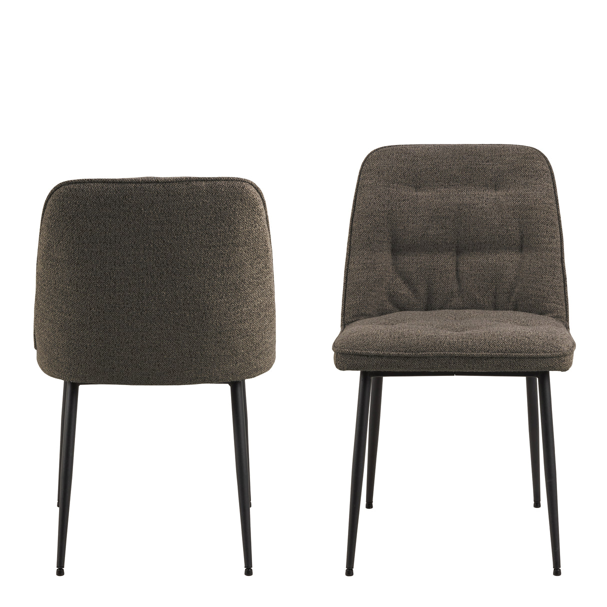 Wicklow Rectangular Dining Table in Grey/Black 140x75cm includes 4 Brooke Dining Chair in Taupe