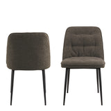 Wicklow Rectangular Dining Table in Grey/Black 140x75cm includes 4 Brooke Dining Chair in Taupe