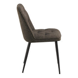 Wicklow Rectangular Dining Table in Grey/Black 140x75cm includes 4 Brooke Dining Chair in Taupe
