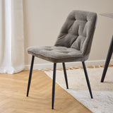 Wicklow Rectangular Dining Table in Grey/Black 140x75cm includes 4 Brooke Dining Chair in Taupe