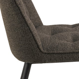 Wicklow Ceramic Dining Table Brown/Black 140x75cm includes 4 Brooke Dining Chair in Taupe