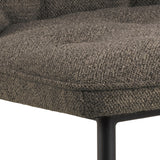 Wicklow Ceramic Dining Table Brown/Black 140x75cm includes 4 Brooke Dining Chair in Taupe