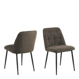 Wicklow Ceramic Dining Table Brown/Black 140x75cm includes 4 Brooke Dining Chair in Taupe