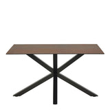 Heaven Dining Table with Ceramic Rusty Brown Top 135cm