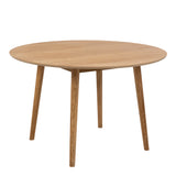 Nagano Round Dining Table in Oak includes 4 Ida Dining Chair in Oak