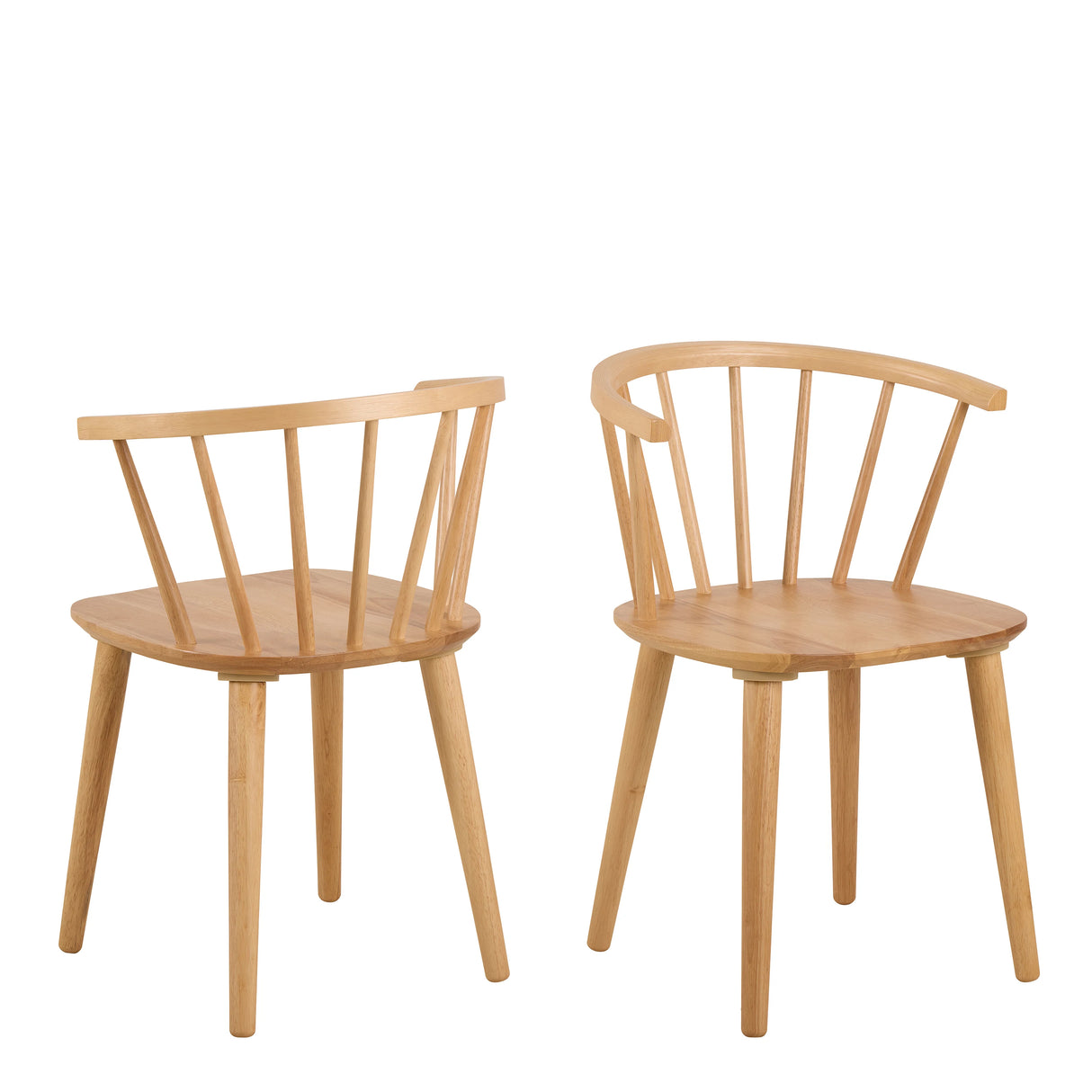 Nagano Round Dining Table in Oak includes 4 Ida Dining Chair in Oak