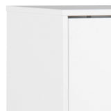 Mitra Shoe Cabinet with 3 Flip Down Doors in White