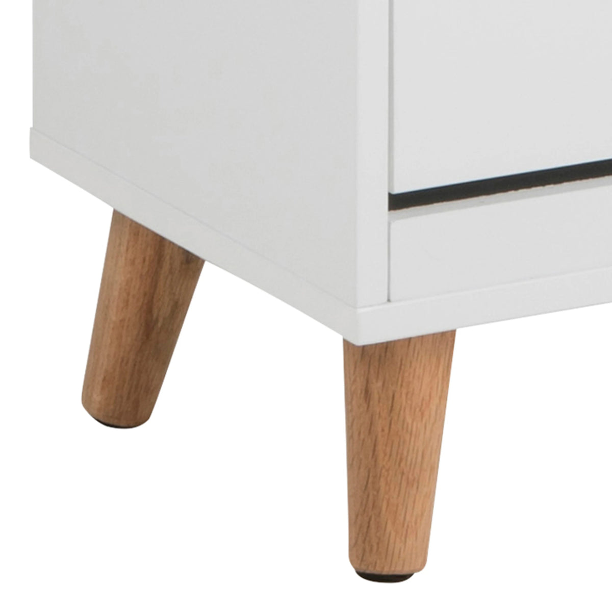 Mitra Shoe Cabinet with 3 Flip Down Doors in White