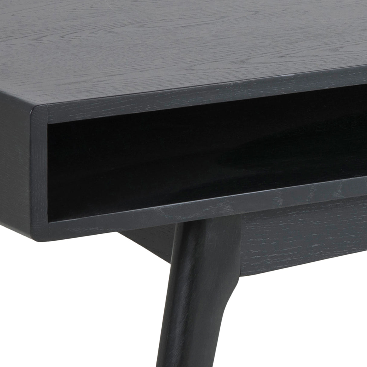 Marte Coffee Table with Open Shelf in Black 130x50cm