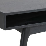 Marte Coffee Table with Open Shelf in Black 130x50cm