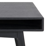 Marte Coffee Table with Open Shelf in Black 130x50cm
