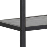 Seaford Black Metal Wall Shelf with 3 Additional Black Shelves