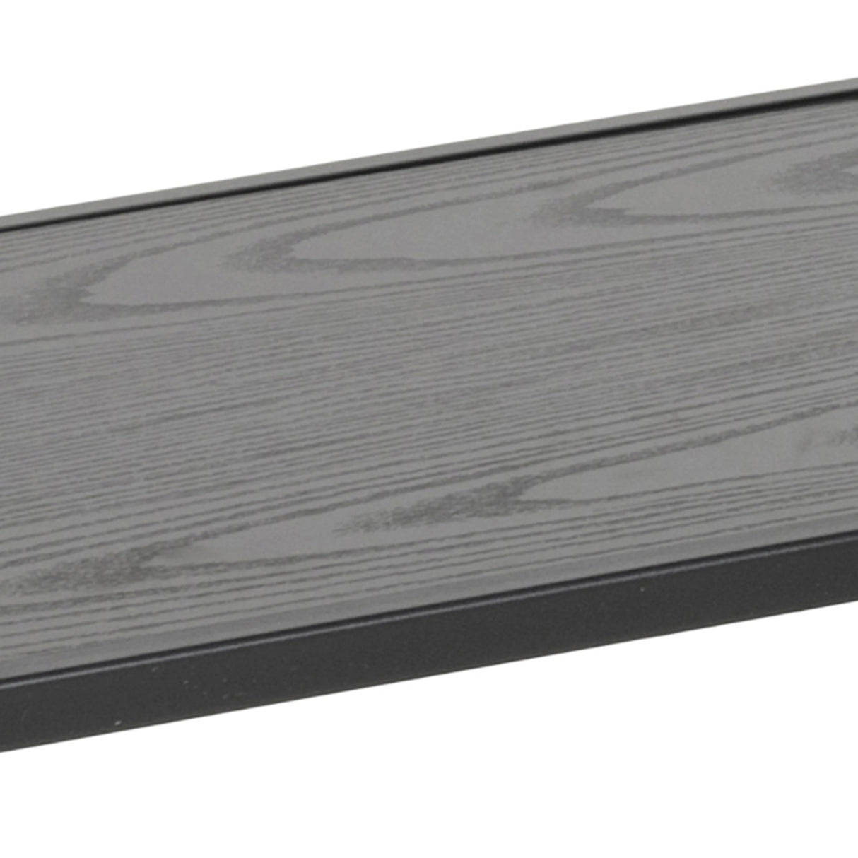Seaford Wide Bookcase in Black with Oak Shelves