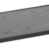 Seaford Wide Bookcase in Black with Oak Shelves