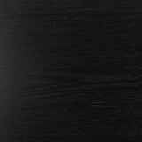 Seaford Wide Bookcase in Black with Oak Shelves