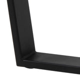 Amble Round Dining Table with Black Marble Melamine Top & Black Legs 110x75cm