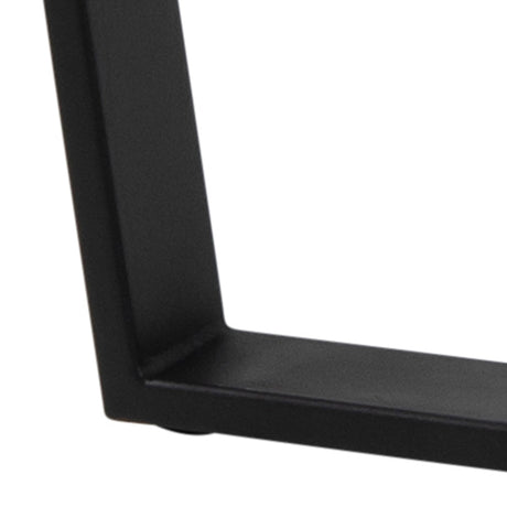 Amble Round Dining Table with Black Marble Melamine Top & Black Legs 110x75cm