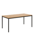 Seaford Dining Table in Black & Oak 160x74cm