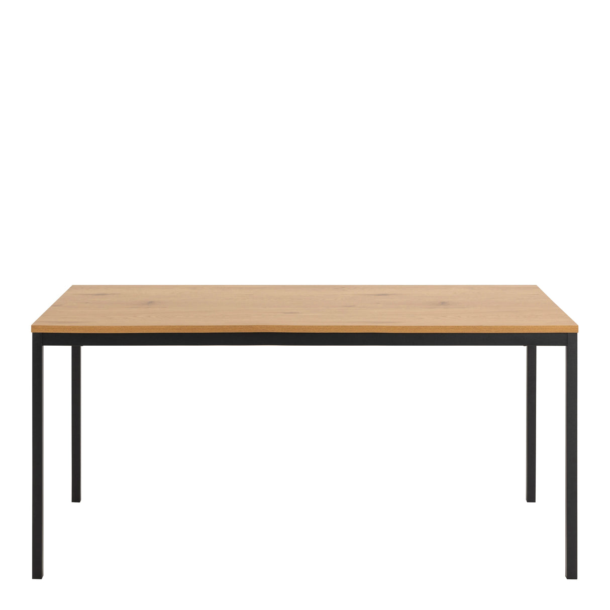 Seaford Dining Table in Black & Oak 160x74cm