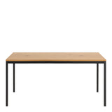 Seaford Dining Table in Black & Oak 160x74cm