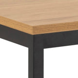 Seaford Dining Table in Black & Oak 160x74cm