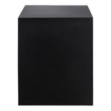 Joliet 1 Drawer Wall Mounted Bedside Table in Black and Bamboo
