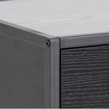 Seaford Bedside Table with 1 Drawer in Black