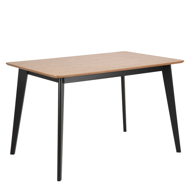 Roxby Dining Table in Oak & Black 120x76cm