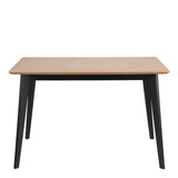 Roxby Dining Table in Oak & Black 120x76cm