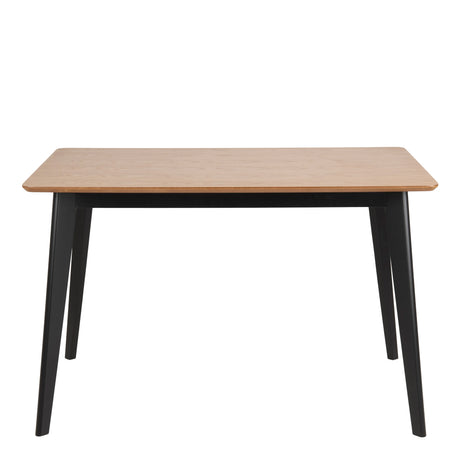 Roxby Dining Table in Oak & Black 120x76cm