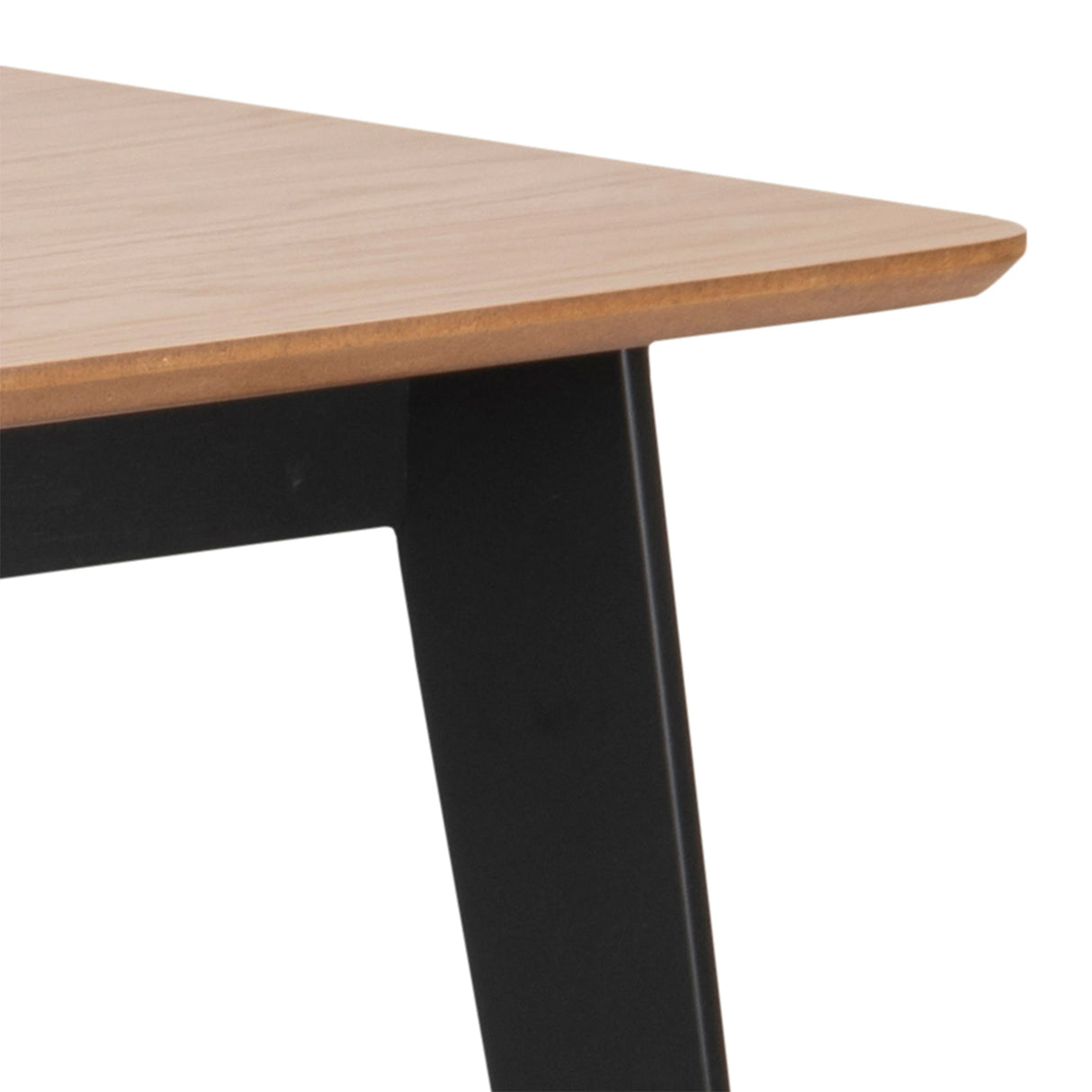 Roxby Dining Table in Oak & Black 120x76cm
