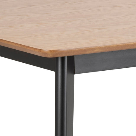 Roxby Dining Table in Oak & Black 120x76cm